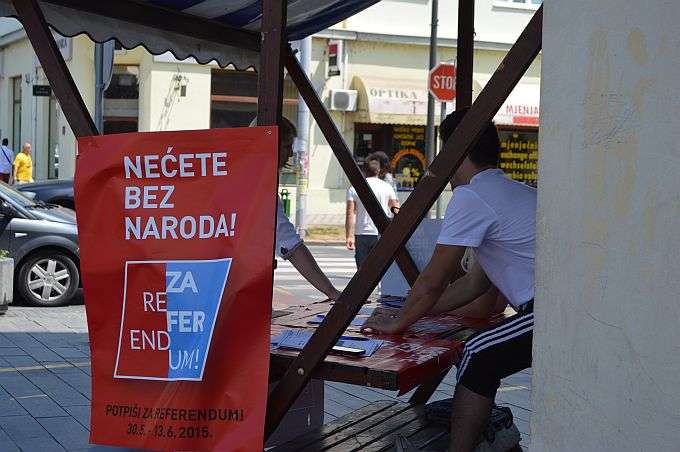 Još danas i sutra skupljaju se potpisi za referendum protiv novog Zakona o referendumu