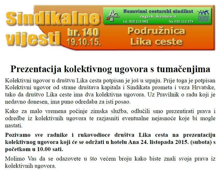 Prezentacija kolektivnog ugovora s tumačenjima