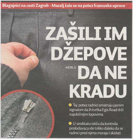 Zašili im džepove da ne kradu