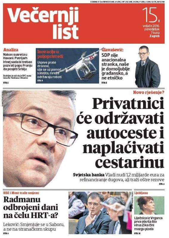 Privatnici će održavati autoceste i naplaćivati cestarinu