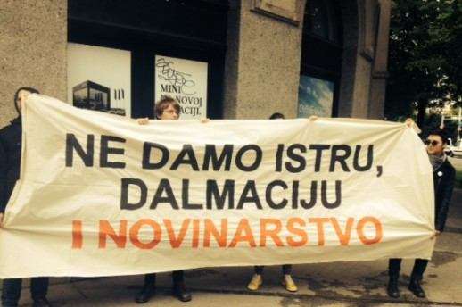 "Ne damo Istru, Dalmaciju i novinarstvo": Novinari u Zagrebu prosvjeduju povodom Dana slobode medija