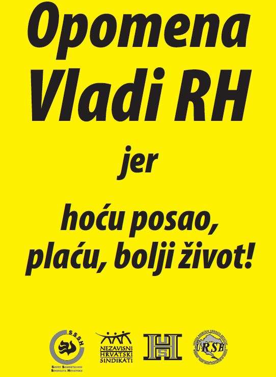 Poziv na prvosvibanjski prosvjed na Trgu bana J. Jelačića u Zagrebu u 10.00 h