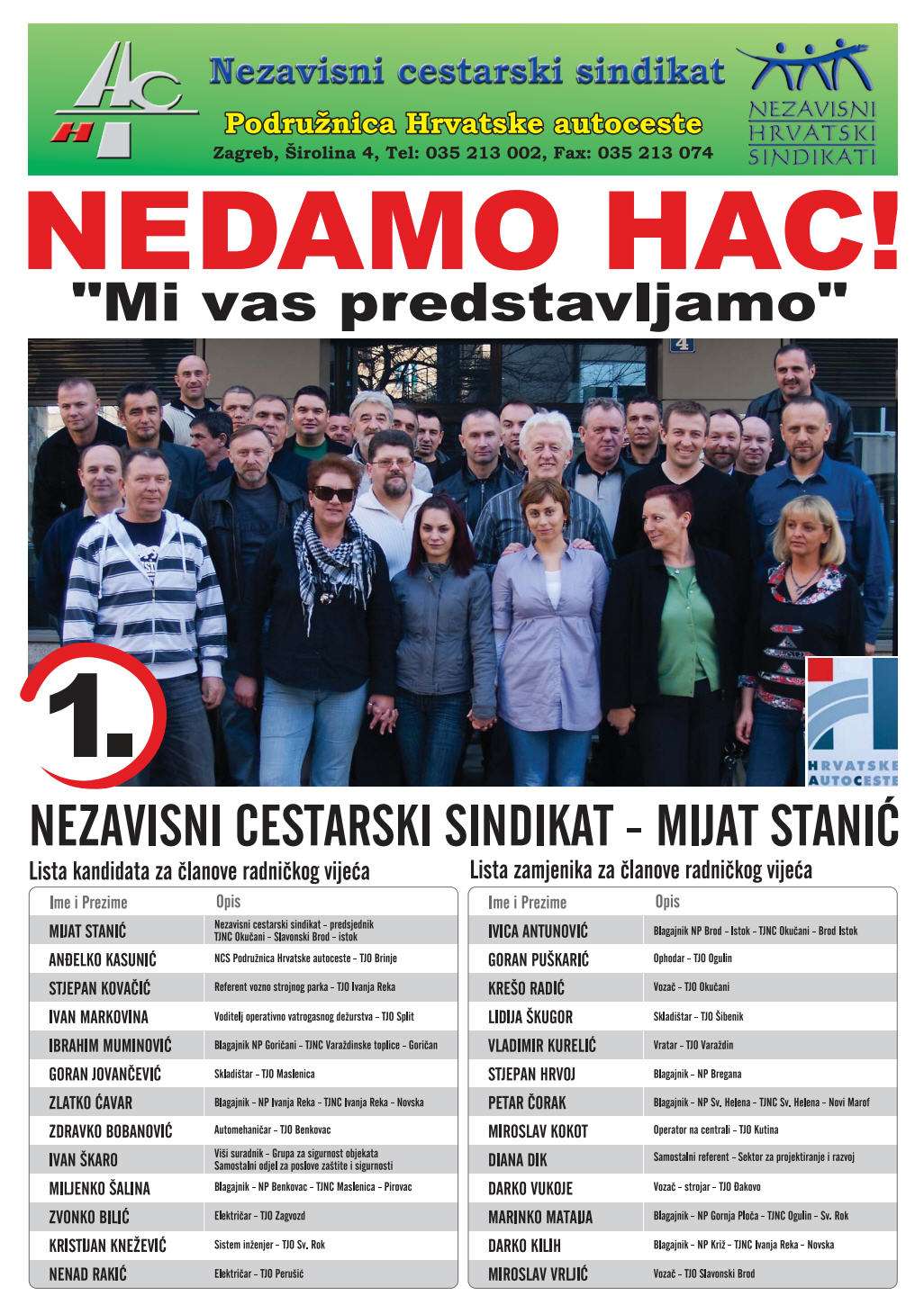 Izbori za Radničko vijeće HAC-a