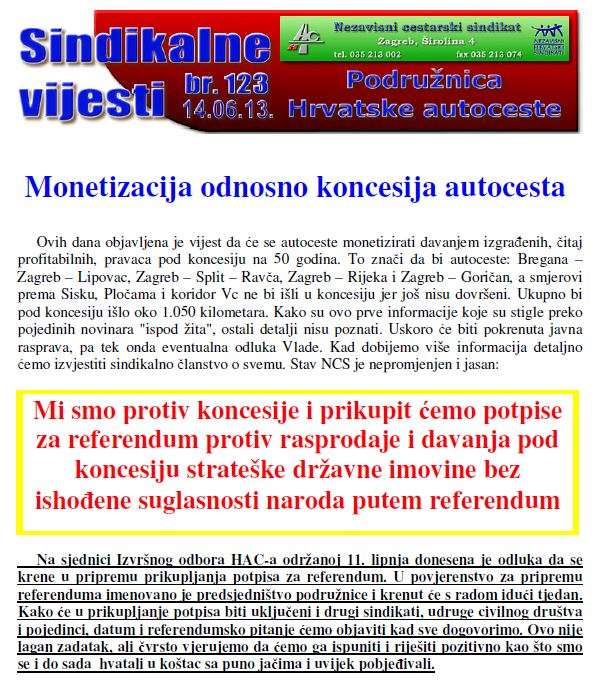 Referendum o monetizaciji autocesta
